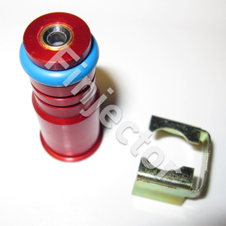 Top part SET 14 mm (rail diam.), RED, LONG for short injector, w
