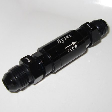 Sytec Takaiskuventtiili JIC-6 (AN6) lähdöillä, musta