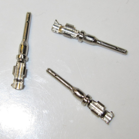 Deutsch DT 0.5-1 mm2 male terminal, crimpable, nickel, size 16, (16-20 AWG)
