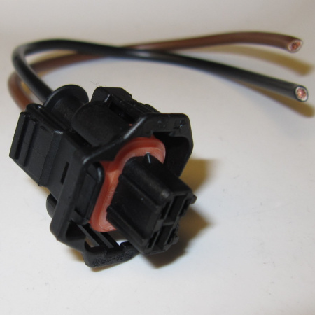 2 pole connector SET with 2.5 mm2 15 cm pig tails, gold plated BDK 2.8 terminals, fits to Bosch Common rail injector