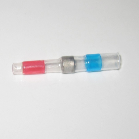 Shrink butt splice, Red/Blue, for 2.7/4.5mm cable