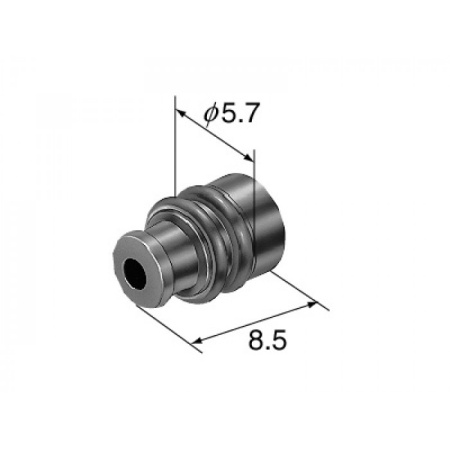 Wire seal, 5.7 mm, cable size 1.25–2 mm², gray  (7165-0351)