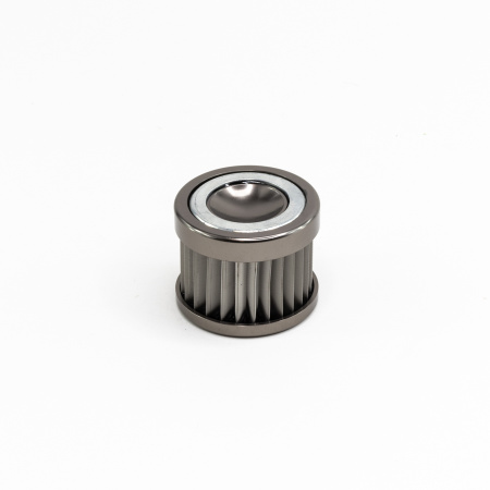 In-line fuel filter element, stainless steel 10 micron. Fits DW 70mm housing. Universal