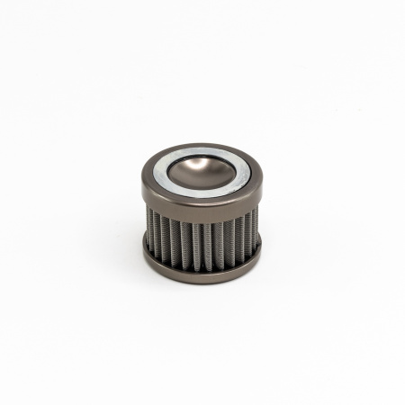 In-line fuel filter element, stainless steel 100 micron. Fits with DW 70mm housing. Universal