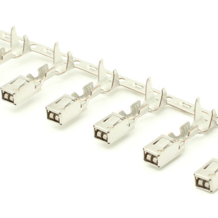 Micro Power Quadlok 2.8 terminal, 0.5-1.0 mm², sealed, tin plated. (TE 968119-2)