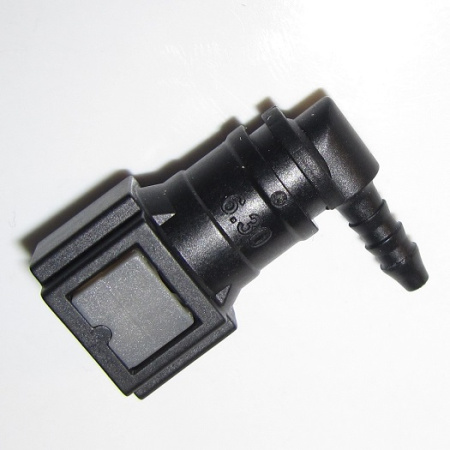 90 deg Quick connector 6.30 mm, for 4 mm PA tube / 3.5/4 mm hose