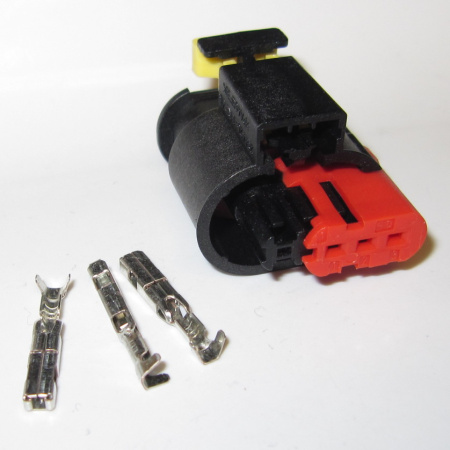 3 pole connector SET (0.35-0.75 mm2) for ignition coils (example Bosch P65, 0221504024)