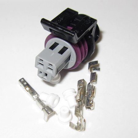 3 Way Sealed Female Connector set, 0.25 - 0.5 mm2, Delphi GT150 3.5 