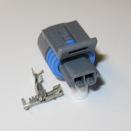 Delphi 2 Pole Metri-Pack 150.2 Pull-To-Seat Connector SET. Center gavity