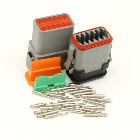 Deutsch DT 12-napainen liitinpari, pitkä, 0.5-1 mm2