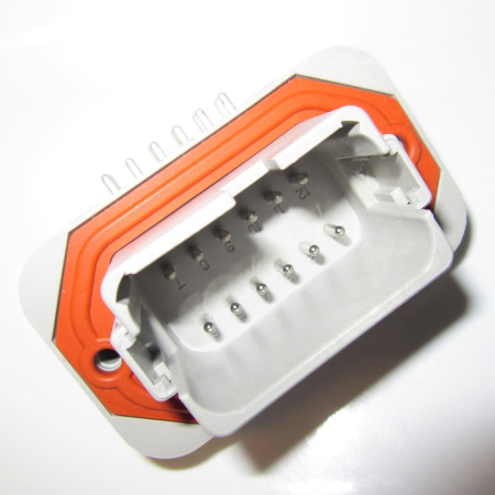 12 pole DT series Flange for Wire-to-Board/Devices, 13 A