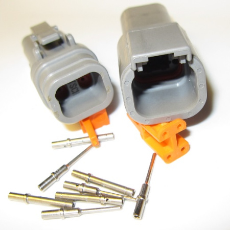 Deutsch DTM 4 pole connector pair for 0.2 - 0.5 mm² wire