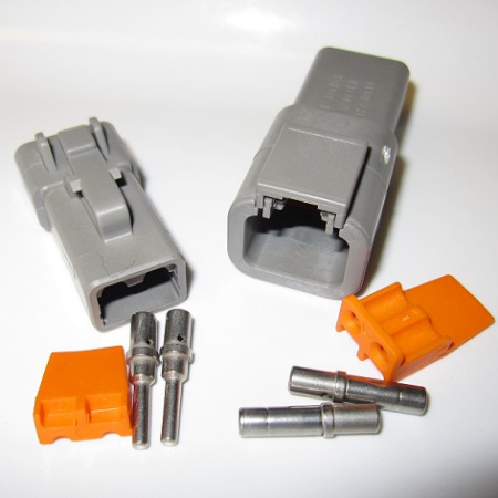 Deutsch DTP 2-napainen liitinpari, 2-4 mm2, (25A)