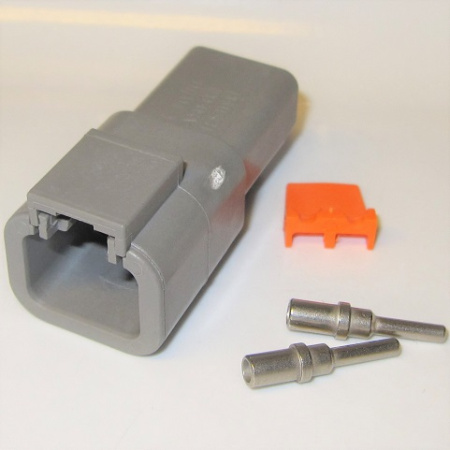 Deutsch DTP 2 pole connector set for wire size 2 - 4 mm2