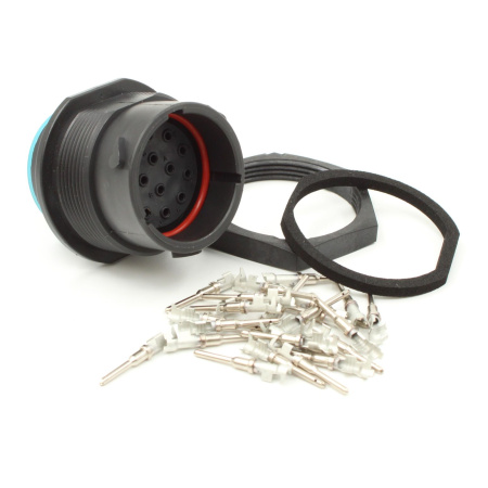 14 pole connector set, pins, 0.75-2 mm2 (HDP24-18-14PE-SET-C)