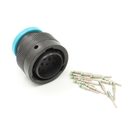 14 pole female round connector set, 14 pcs Deutsch DT male pins 1-2 mm2 (HDP26-18-14PE-SET-2)