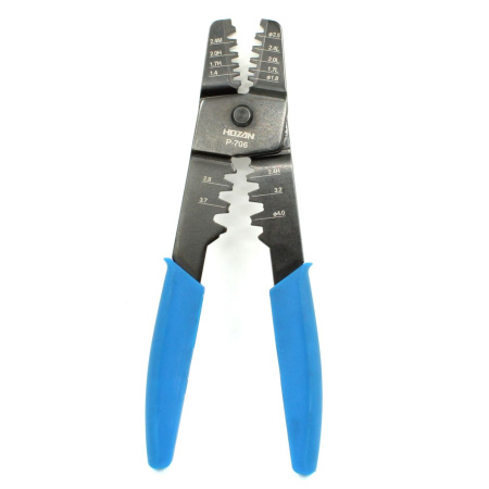 Hozan P-706 Crimping Tool, for wire size 0.08 - 2 mm2, for open barrel terminals